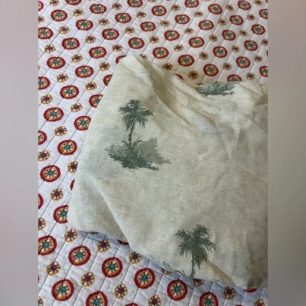 Vintage Westpoint Stevens Full Palm Tree Fitted Sheet